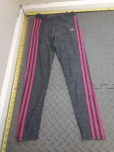 Adidas Leggings Girl Large (14) gray Yoga Pants Running Workout Gym Youth #S108 - Picture 1 of 4