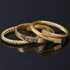Luxury Stainless Steel Roman Numeral Cuff Bangle Twisted Cable Wire Bangle Men