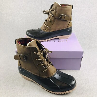 Botas de nieve Madden Girl para mujer talla 9,5 impermeables punta de pato aisladas nuevas Foto 1 de 4