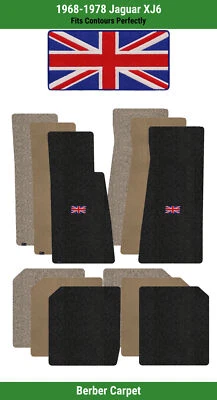 Alfombrillas delanteras y traseras Lloyd Berber para Jaguar XJ6 68-78 con logotipo de bandera británica Foto 1 de 4