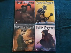 Green Ronin: FOUR Freeport Adventures - Death, Terror, Madness, Hell NM D&D d20 - Picture 1 of 1