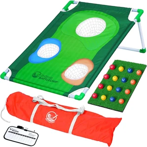 Battlechip Backyard Golf Game–Cornhole Style w/Mats, Balls, Targets & Carry Case - Picture 1 of 12