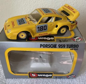 Porsche Burago 959 Turbo Spielzeug 1:24 gelb - Bild 1 von 9