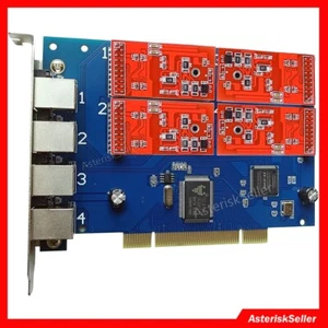 Scheda Asterisk TDM410P 4 porte FXS FXO tdm400 FreePBX Isabel PBX gratuito - Foto 1 di 8