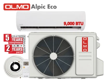 OLMO 9000 BTU Mini Split Heat Pump 115V Ductless Air Conditioner + 16ft Kit - Image 1 of 4