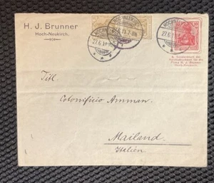 Ganzsache Privatumschlag PU27 Brunner nach Mailand - Bild 1 von 2