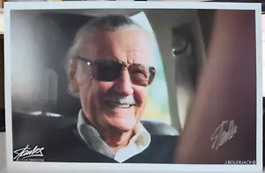 MARVEL COMICS STAN LEE SAMMLERSTÜCKE DRUCK HANDSIGNIERT 7 x 11 - Bild 1 von 2