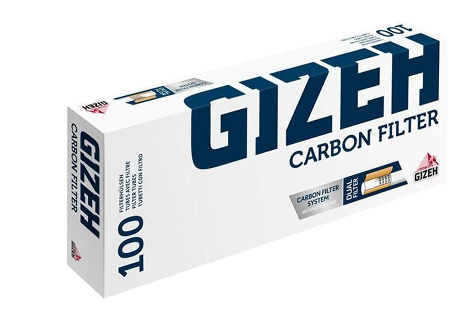 GIZEH Carbon Zigarettenhülsen Filterhülsen / Filter aus Aktivkohle