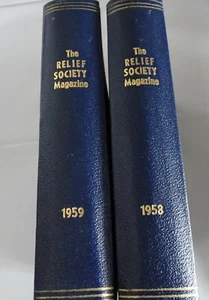 LDS Mormon RELIEF SOCIETY Vintage Hard Binder R/S Magazines Full Year 1958 1959 - Bild 1 von 6