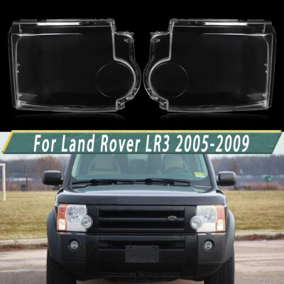 Par de cubiertas de lente de faros delanteros transparentes para Land Rover LR3 A 2005-2009 Foto 1 de 4