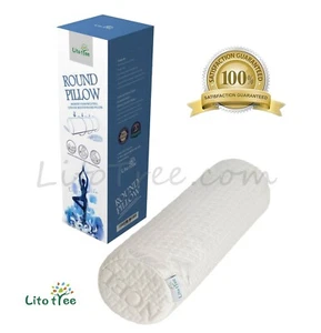 LitoTree Premium Comfort Memory Foam Neck Roll and Cervical Bolster Round Pillow - Picture 1 of 18