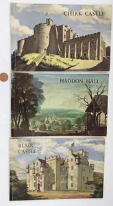 3 Brochures UK Haddon Hall Blair + Chirk Castles English Life Publications Maps - Picture 1 of 5