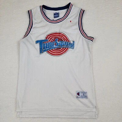 Camiseta deportiva de baloncesto vintage Champion Space Jam Tune Squad Piolín malla grande blanca Foto 1 de 4