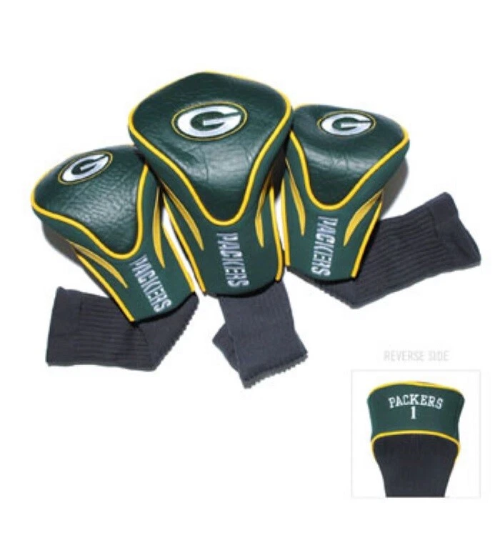 Team Golf NFL Green Bay Packers Contour Golf Club Headcovers 3-Pack - Image 1 of 1