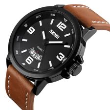Skmei Casual Fashion Waterproof Watch Calendar Classic Wrist Leather Watches