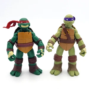 2x RAPHAEL & DONATELLO 4.5" Figures 2012 Playmates Teenage Mutant Ninja Turtles - Picture 1 of 10