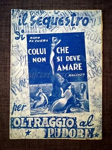 SEQUESTRO "COLUI CHE NON SI DEVE AMARE" OLTRAGGIO AL PUDORE - R. Da Imera 1946 - Picture 1 of 6
