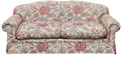 Henredon Furniture Sofa Upholstered in Needlepoint Fabric High End W Pillows - Image 1 of 4