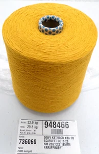 1KG ZKS STRICKGARN Merigold 28/2 Garn 50WV KBT/50CO KBA Scarlett Gots Paraffinie - Bild 1 von 5