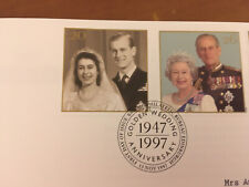 First Day Cover (FDC) Royal Mail Queen Elizabeth Golden Wedding Anniversary 1997