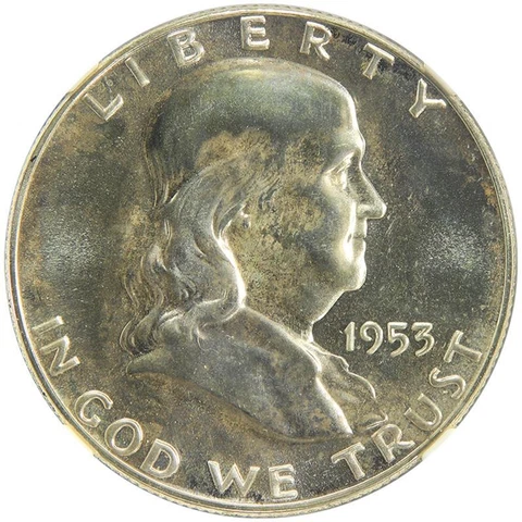 1953 Franklin Half Dollar 50c NGC PR 66 Cover