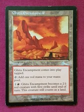Magic The Gathering URZA'S LEGACY GHITU ENCAMPMENT single land card MTG