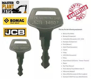 JCB BOMAG Master Plant Key 14607 se adapta a equipos de maquinaria de construcción pesada x 2 - Imagen 1 de 2