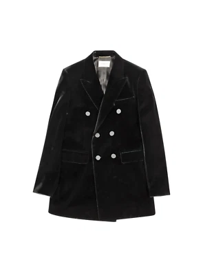 Chaqueta Blazer SAINT LAURENT Terciopelo Negro Nueva y Auténtica Foto 1 de 2