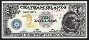 CHATHAM ISLANDS 15 DOLLARS 2001 GEM UNC - Picture 1 of 2