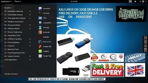 Kali Linux 2025.1 64 bit LIVE OR PERSISTENT Penetration Testing Ethical Hacking - Picture 1 of 15