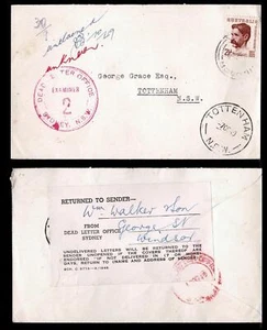 1949 Dead Letter Office Windsor Solicitor to George Grace Esq, Tottenham, NSW - Picture 1 of 1
