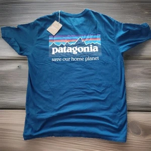 Neu Patagonia T-Shirt Herren Blue Lagoon Orangic T-Shirt Small - Bild 1 von 3