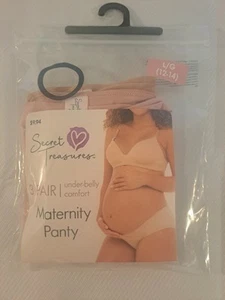 NIP 3 Pr L SECRET TREASURES UNDER BELLY SEAMLESS MATERNITY PANTY SZ LARGE 12-14 - Picture 1 of 3