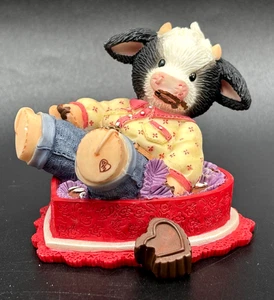 Mary's Moo-Moos 799904 MOO WISHES CHO-COW-LET KISSES Enesco 2000 Abbey Press - Picture 1 of 7