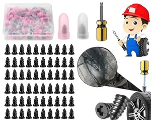 x20-60pcs Tire Repair Rubber Nails w/ Screwdriver Car Tyre Puncture Repair Kit  - Picture 1 of 18