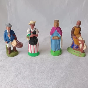 4 ALTE SANTONS DEVINEAU SERIE PROVENZALISCH 9 CM 3 - Bild 1 von 3