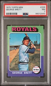 GEORGE BRETT 1975 TOPPS MINI PSA 7 ! *NEW SLAB BEAUTY ! *SUPER TOUGH CARDS ! WOW - Picture 1 of 2