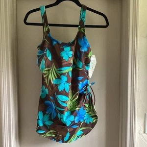 WHITE STAG Women's Bathing Suit Size XL - (16-18) One Piece NWT - Picture 1 of 12