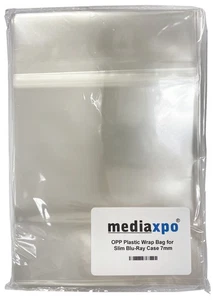 400 OPP Plastic Wrap Bag for Slim Blu-Ray Case 7mm - Photo 1/2