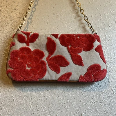 Bolso de mano acolchado floral rojo Glenda Gies Foto 1 de 4
