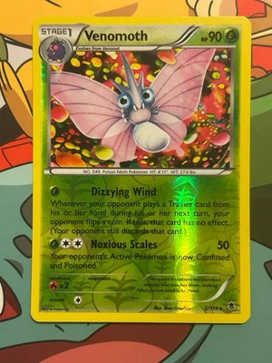 Venomoth 2/119 XY-Phantom Forces Reverse Holo 2014 Pokemon TCG - Image 1 of 2