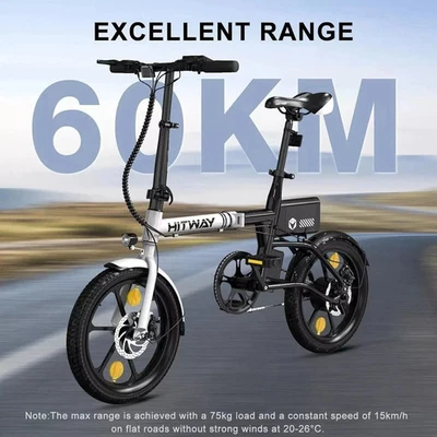 KOOLUX X1 16" Commuter Electric Bike 250W City Lightweight E-Bike 60KM RANGE - Image 1 of 4