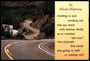 Vintage Alaska Highway Scenic Postcard by Alaska Color Card Co. - Picture 1 of 2