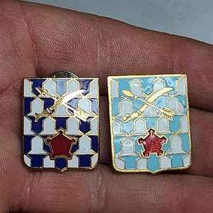 16th Infantry Regiment distinctive unit insignias (DUIs) Semper Paratus 2 Lot - Picture 1 of 6