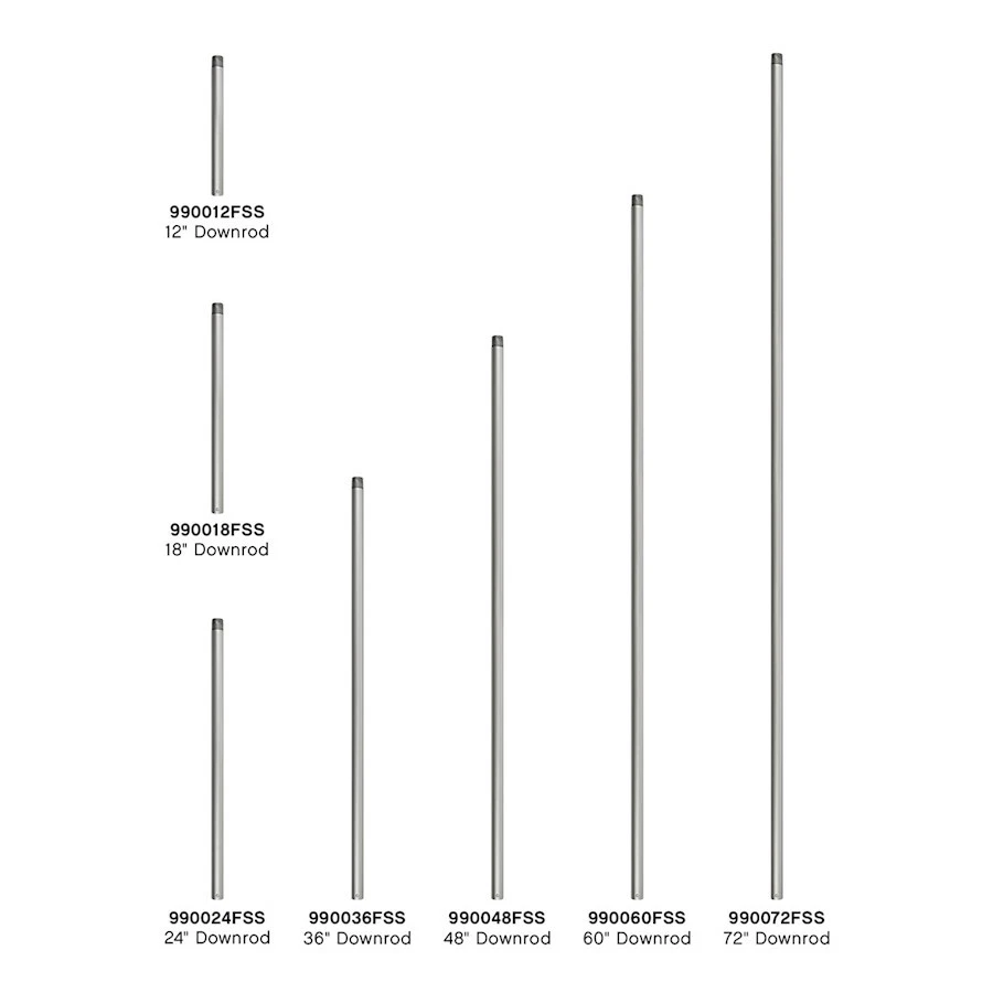 Hinkley Lighting 18" Downrod, Satin Steel - 990018FSS - Image 1 of 1