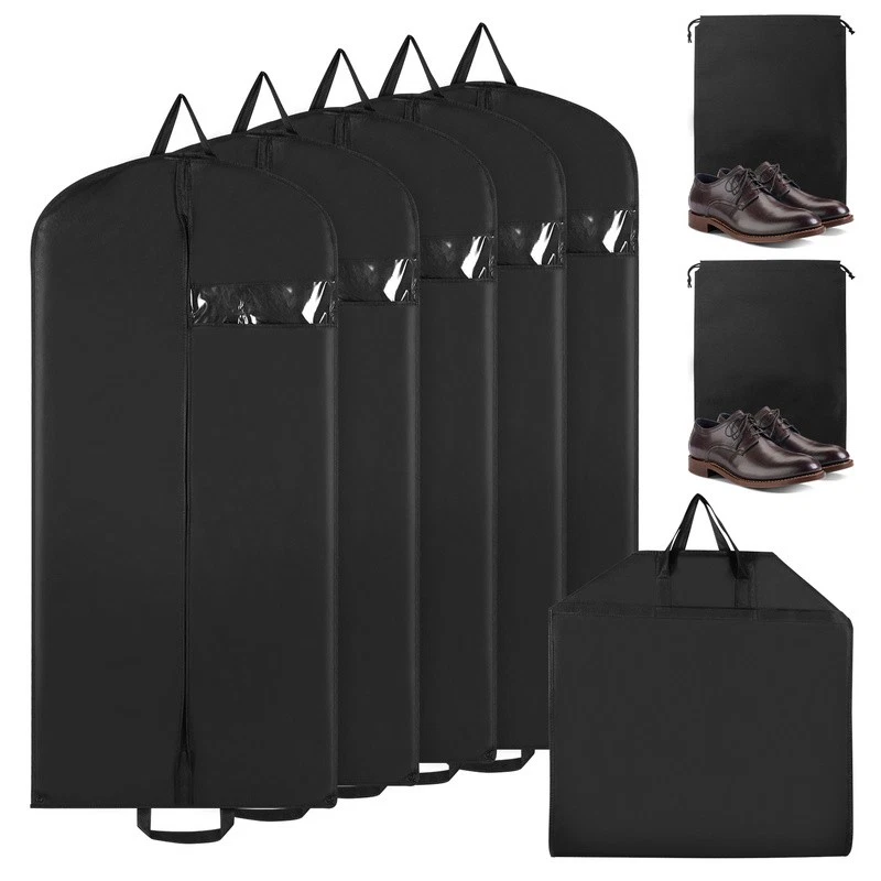 Zilink Kleidersack Set – 2 Stück, 109 Cm, Mit Reißverschluss & Taschen, Für Anzug, Kleider & Reisen