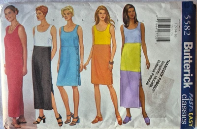 BUTTERICK PATTERN 5582 DRESSES  MISSES/PETITE  SIZE 12 14 16  UNCUT FF - Image 1 of 2