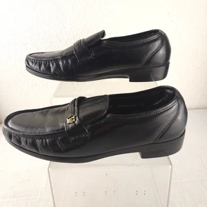 Mocasín sin cordones Florsheim Riva para hombre 10 EEE de cuero negro Comfortech 23180 - Imagen 1 de 7