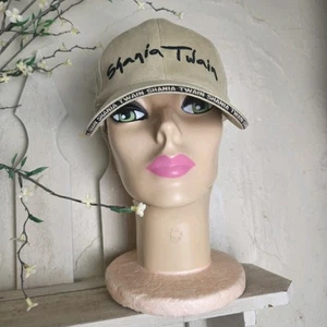 Shania Twain Fitted Up! Logo Cap Hat Beige W/Black Lettering Queen Country -Pop - Picture 1 of 10