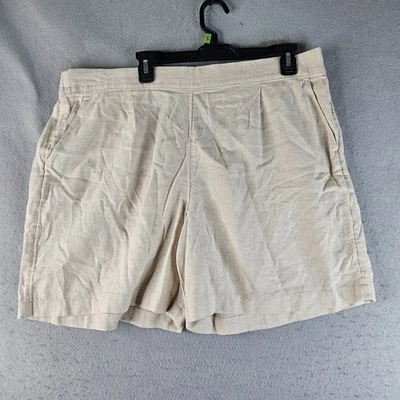 Pantalones Cortos Croft and Barrow Mezcla de Lino Para Mujer X Grandes Ligeros Doble Tiro Medio Básicos Foto 1 de 4